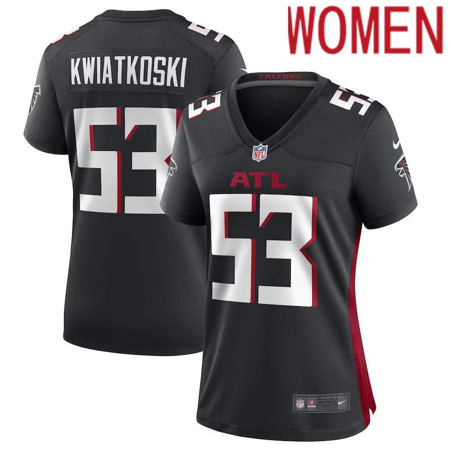 Women Atlanta Falcons 53 Nick Kwiatkoski Nike Black Game Player NFL Jersey